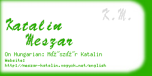 katalin meszar business card